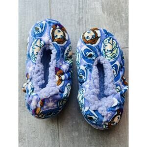 Disney Frozen Toddler Girl Sherpa Lined Slippers Anna Elsa Warm Cozy 3T-4T